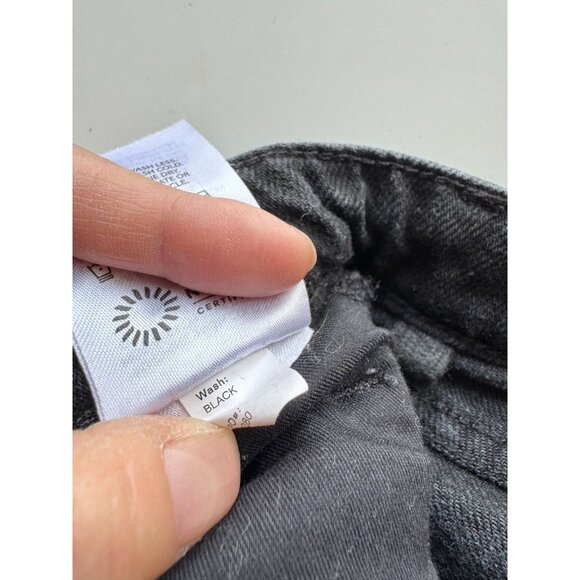 REFORMATION Jax Black Stretch High Rise Straight Jeans, Size 23 - Picture 11 of 12